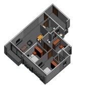 HS-Q5-BH-97.18-入户花园未改-建筑模型