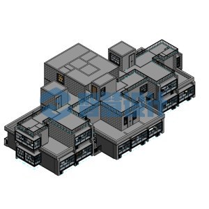 HN-J2-4-32-顶层-方案1-建筑模型